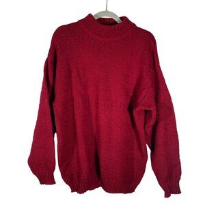 Pendleton vintage western knit Wool burgundy Red Sweater M USA 100% Virgin Wool
